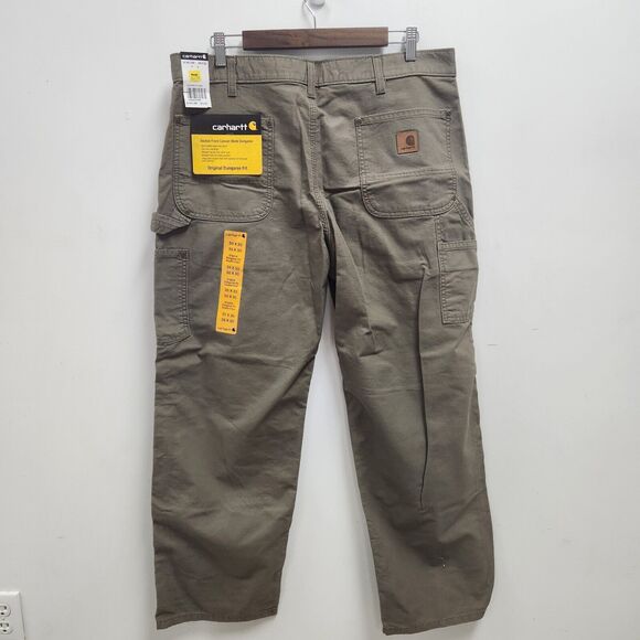 Utility Cargo Workwear Carhart Double Front Work Pants Size 36X30 Mushroom - Picture 2 of 12
